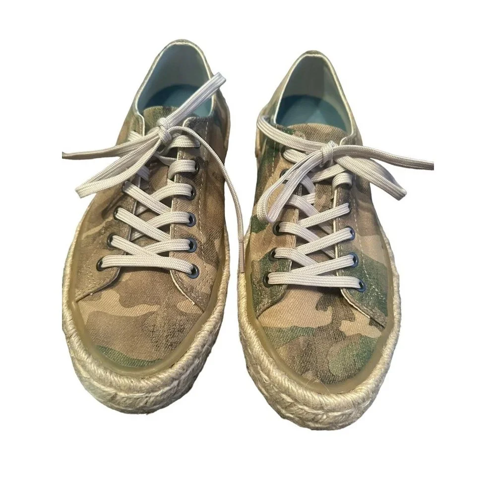SeaVees Coronado Espadrille Distressed Twill Women’s Shoes Khaki camouflage US 7